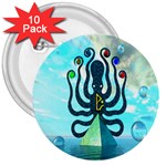 Star Nation Octopus 3  Button (10 pack)