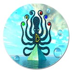 Star Nation Octopus Magnet 5  (Round)