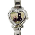 Labrador Retriever Dog Heart Italian Charm Watch